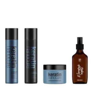 Keratin Nanocure® Hydration Shampoo500 ml +Conditioner 500ml +Hydration Mask 250ml +Oil 100ml